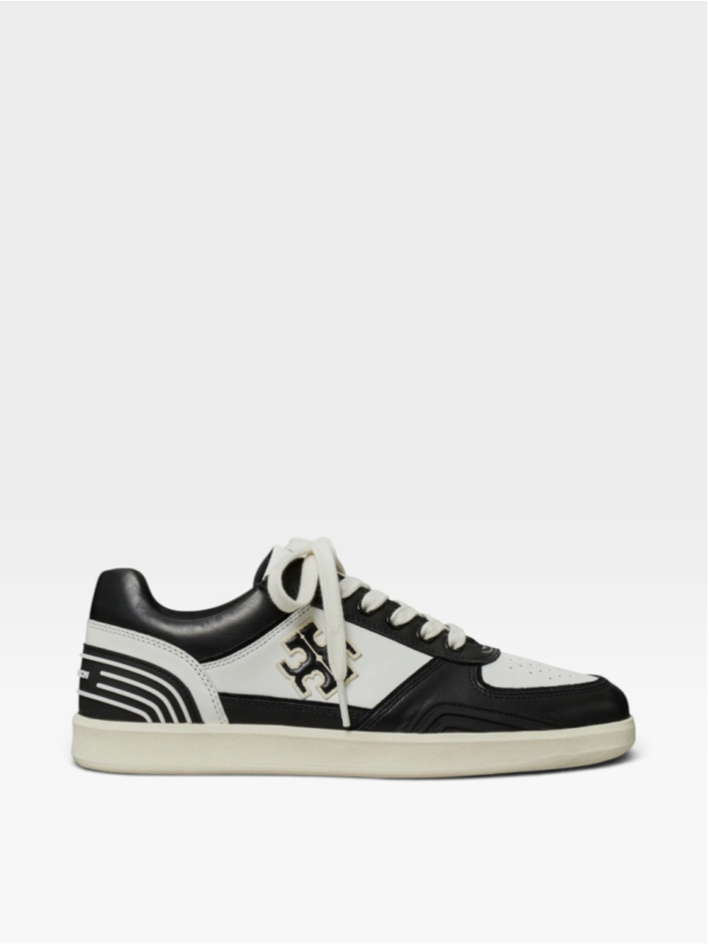 Tory Burch Clover Court Women's Sneakers in Black and White